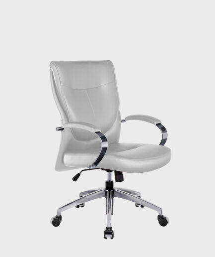 Poltrona giratória diretor Futura com base relax alumínio e braço alumínio