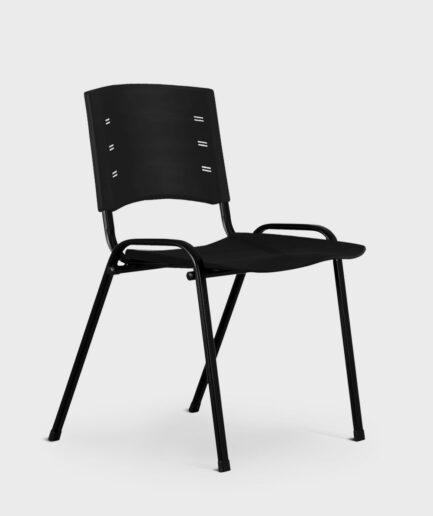 Cadeira fixa New Iso base 4 pés preta