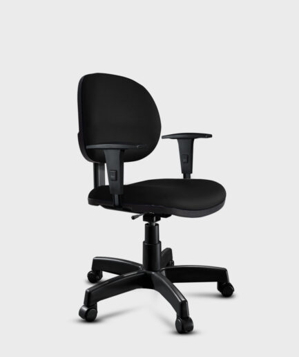 Cadeira giratória executiva Internauta com base preta e braço preto