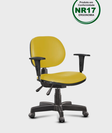 Cadeira giratória executiva Internauta com base back system preta e braço preto