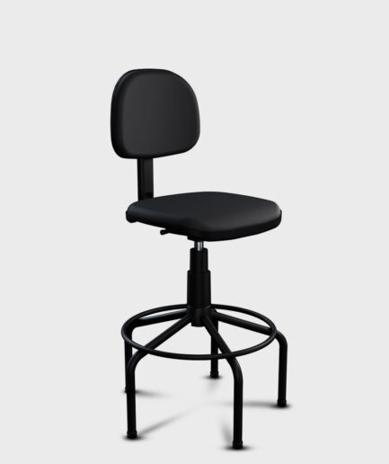 Cadeira giratória Alta Secretária Internauta com base preta