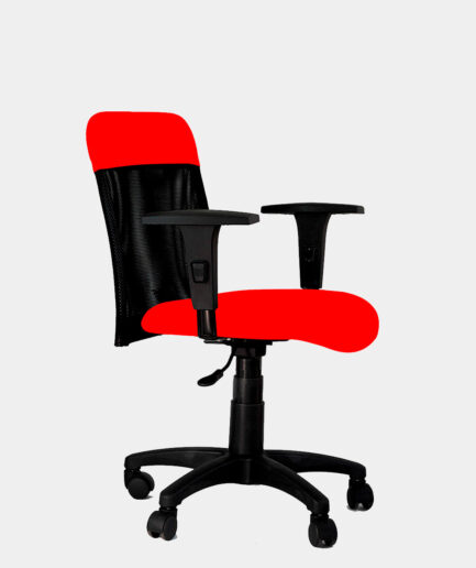 Poltrona giratória executiva Sun com base preta e braço preto