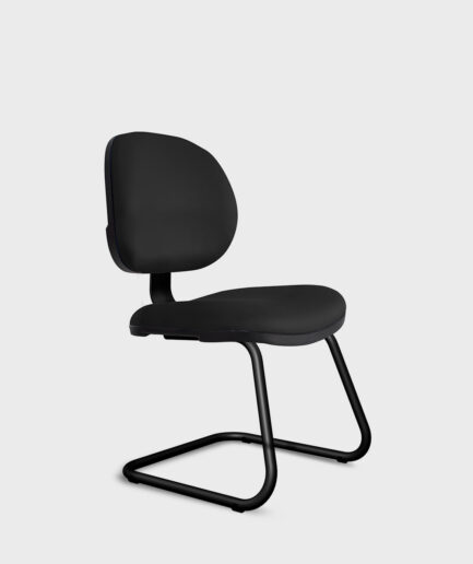 Cadeira fixa executiva Internauta com base em "S" preta