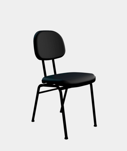 Cadeira fixa Secretária Internauta com base 4 pés preta