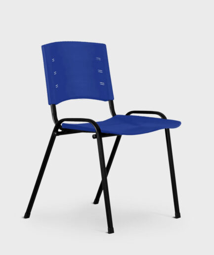 Cadeira fixa New Iso com base 4 pés preta