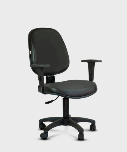 Cadeira giratória executiva Internauta com base preta e braço preto