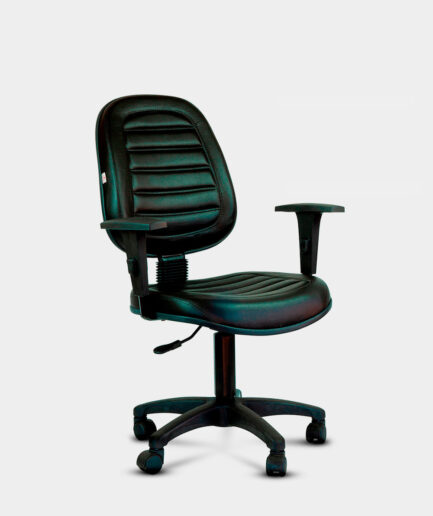 Cadeira giratória executiva Internauta com base preta e braço preto