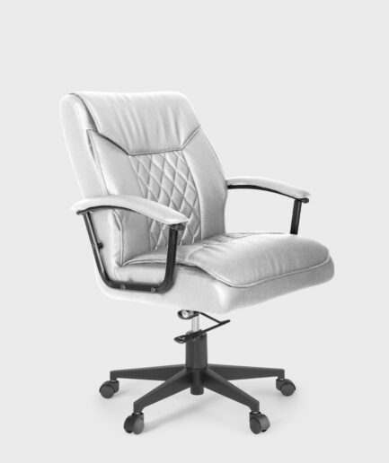 Poltrona giratória diretor Atena com base relax preta e braço preto