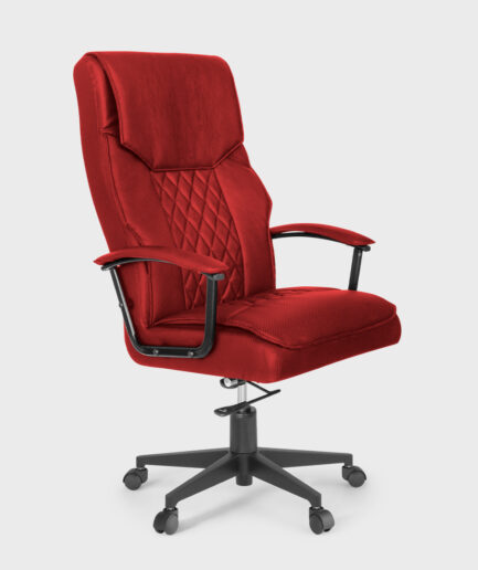 Poltrona giratória presidente Atena com base relax preta e braço preto