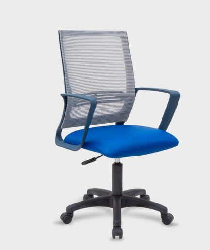 Cadeira Tela giratória Ativa03 com base preta e braço