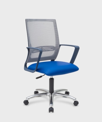 Cadeira Tela giratória Ativa03 com base alumínio e braço