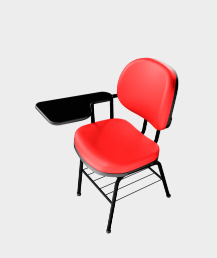 Cadeira fixa executiva universitária com base 4 pés preta