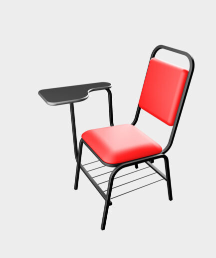 Cadeira universitária Hot com base 4 pés preta