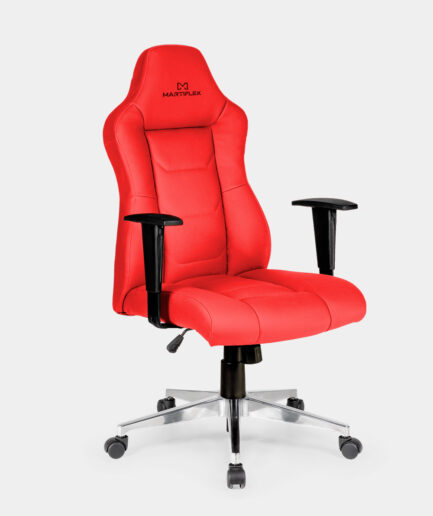 Cadeira New Gamer Martiflex com base relax alumínio e braço preto