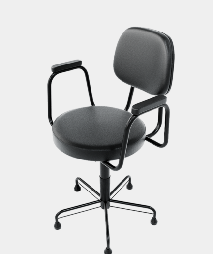 Cadeira caixa alta giratória Luri com braço