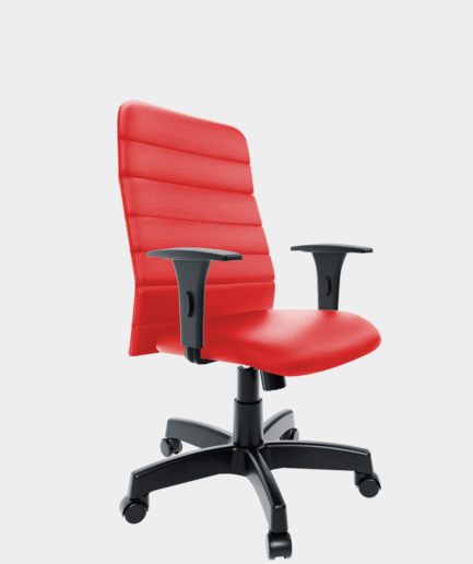 Poltrona giratória Diretor Sun com base relax preta e braço preto